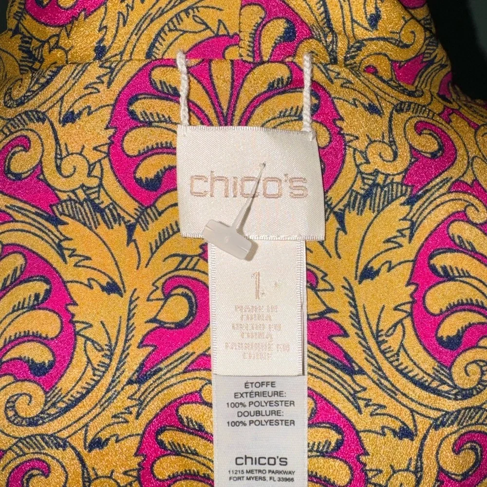 Chico’s Reversible Kimono Jacket NWT Size 1 Open Front Lightweight Duster - Picture 14 of 14